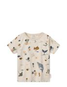 Liewood Apia Printed Shortsleeve T-Shirt Beige