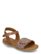 ANGULUS Sandals - Flat - Open Toe - Op Brun