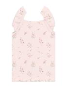 Gugguu Classic Print Rib Top Rosa