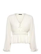 Gina Tricot Pleated Blouse Vit