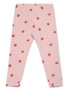 Lindex Leggings Aop Strawberries Rosa