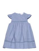 Mango Embroidered Detail Dress Blå