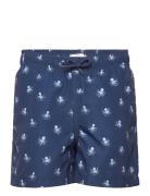 Mango Octopus Print Swimsuit Blå