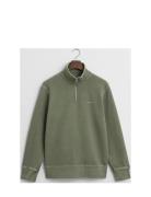 GANT Sunfaded Half Zip Sweat Grön