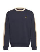 Lyle & Scott Contrast Taped Sweatshirt Marinblå