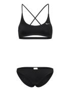 NIKE SWIM Nike Solid Lace Up Bikini Set Svart