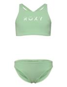 Roxy Solid Active Rg Crop Top Set Grön