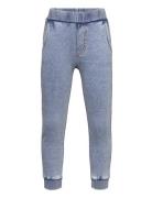 Lindex Trousers Jogging Denimlook Blå