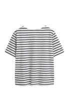 GANT Stripe Boatneck Ss T-Shirt Vit