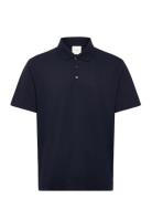 Calvin Klein Ss Stripe Strech Jacquard Polo Marinblå