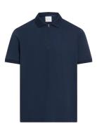 Calvin Klein Liquid Touch Welt Zip Polo Marinblå