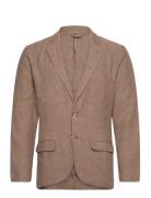 Lindbergh Cotton Linen Blazer Brun