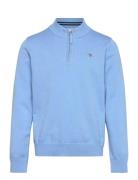GANT Shield Cotton Half Zip Blå