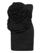 ROTATE Birger Christensen Big Flower Mini Dress Svart