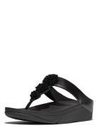 FitFlop Fino Beadie-Button Metallic Toe-Post Sandals Svart