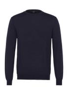Mango 100% Wool Medium-Knit Sweater Marinblå