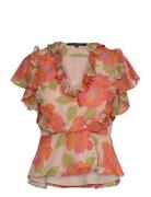 French Connection Louisa Hallie Crinkle Blouse Rosa