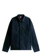 Tommy Hilfiger Cotton Twill Shirt Jacket Blå