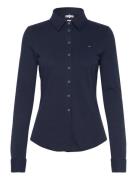 Tommy Hilfiger 1985 Slim Pique Ls Shirt Marinblå