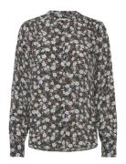 GANT Reg Floral Print Blouse Marinblå
