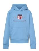 GANT Archive Shield Hoodie Blå