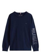 Tommy Hilfiger Hilfiger Sleeve Graphic Tee Ls Marinblå