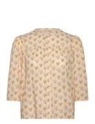 Stella Nova Delicate Printed Cotton Shirt Beige