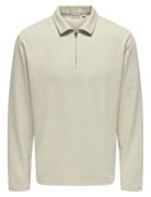ONLY & SONS Onsnewkodyl Reg Half Zip Polo Sweat Vd Kräm