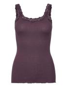 Rosemunde Rwbabette Silk Sl Deep Back Lace To Burgundy
