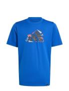 Adidas Sportswear J Camo Train T Blå