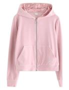 Lindex Hoodie I Velour Rosa