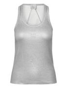 Dante6 Dante6-Zora Metallic Logo Tanktop Silver