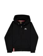 Alpha Industries Basic Zip Hoodie Small Logo Svart