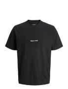 Jack & J S Jornorrebro Emb Tee Ss Cn Noos Jnr Svart