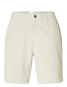 Selected Slhregular-Karl Seersucker Shorts Kräm