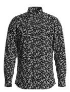 Selected Slhslimperformance Aop Shirt Ls Svart