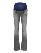 Only Maternity Olmblush Mid Waist Flared Dnm Box Noos Grå