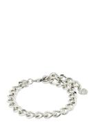 Pilgrim Charm Curb Chain Bracelet Silver-Plated Silver