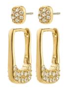 Pilgrim Instant Earrings 2-In-1 Set, Gold-Plated Guld