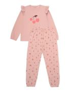Minymo Pyjamas Ls Set Aop Rosa