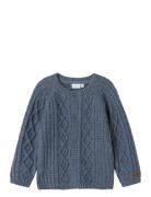 Name It Nmmwrilla Wool Ls Knit Card Blå