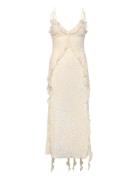 Bardot Marsella Ruffle Midi Dress Vit