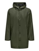 ONLY & SONS Onsluca Rain Coat Otw Noos Grön