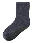 Name It Nmmwaksi Wo/Bl Terry Sock Extra Non Skid Marinblå