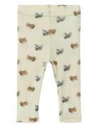 Lil'Atelier Nbmnalu Wo/Mo Slim Legging Lil Noos Kräm