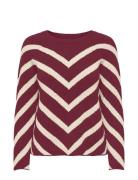 ONLY Carmakoma Careliza L/S Pullover Knt Noos Röd
