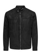 ONLY & SONS Onsmike Fake Suede Jacket Otw Svart