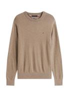 Tommy Hilfiger Pima Org Ctn Cashmere Crew Neck Beige