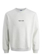 Jack & J S Jornorrebro Emb Sweat Crew Noos Vit
