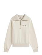 Tommy Hilfiger Classic Script Fleece Half-Zip Kräm